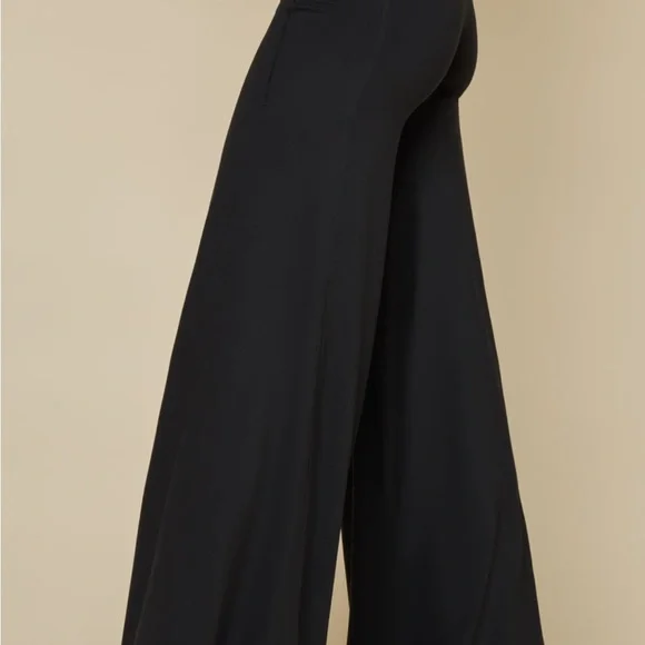 POPFLEX SUPERSCULPT WIDE LEGGINGS MEDIUM 31inseam Black Wide-Leg Pants - Picture 4 of 6